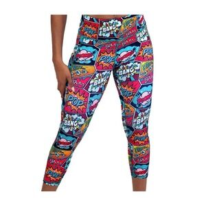 Constantly Varied Gear CVG Womens XXL Capri Length Leggings COMIC BOOK HTF EUC